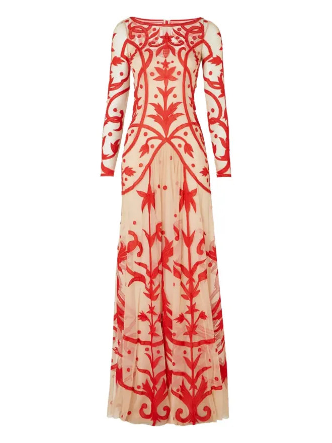 Temperley London Temperley London フランシーヌ刺繍の長袖ガウンの商品画像