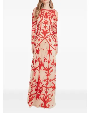 Temperley London フランシーヌ刺繍の長袖ガウン - サムネイル2