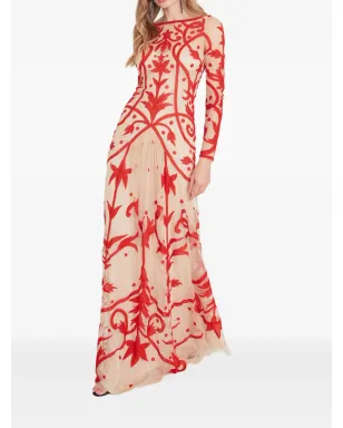 Temperley London フランシーヌ刺繍の長袖ガウン - サムネイル3