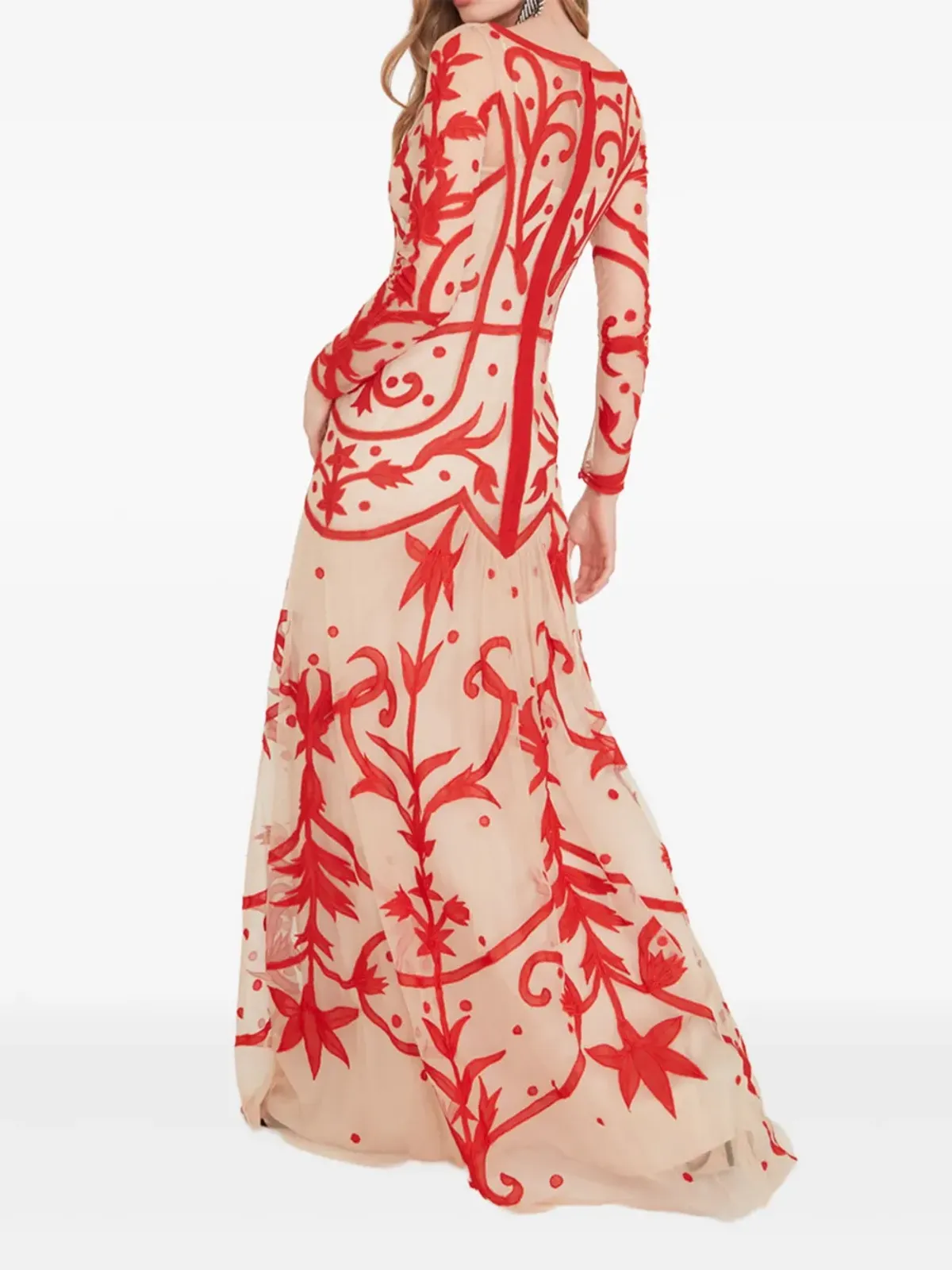 Temperley London フランシーヌ刺繍の長袖ガウン - 画像4