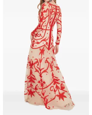 Temperley London フランシーヌ刺繍の長袖ガウン - サムネイル4
