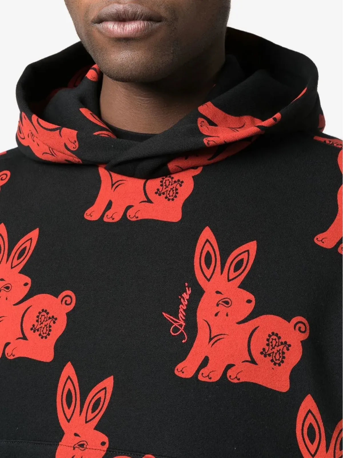 AMIRI うさぎモチーフ コットンパーカー - 画像5
