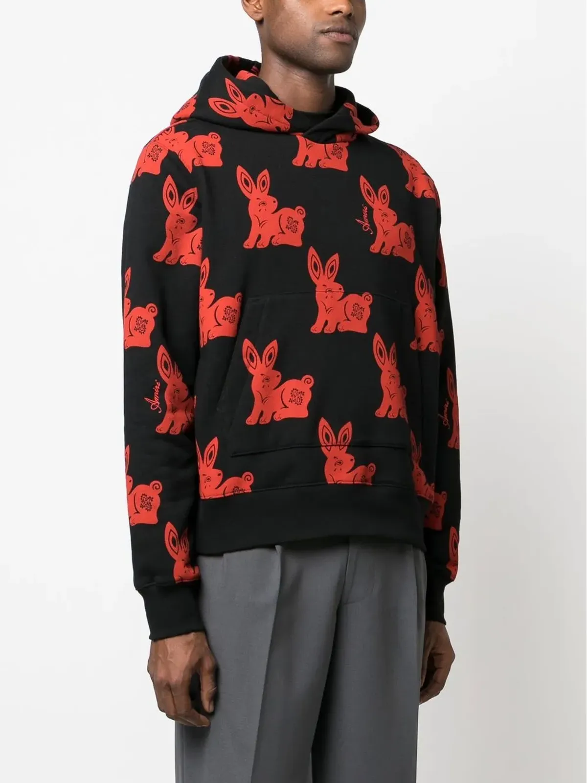 AMIRI うさぎモチーフ コットンパーカー - 画像3