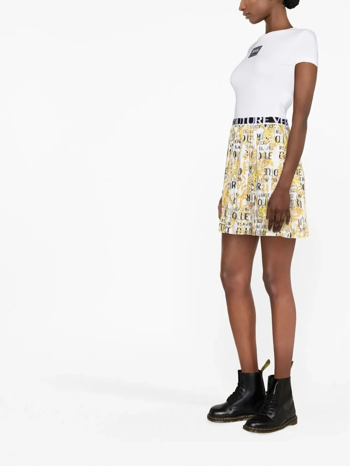 Versace Jeans Couture バロック柄プリーツスカート - 画像3
