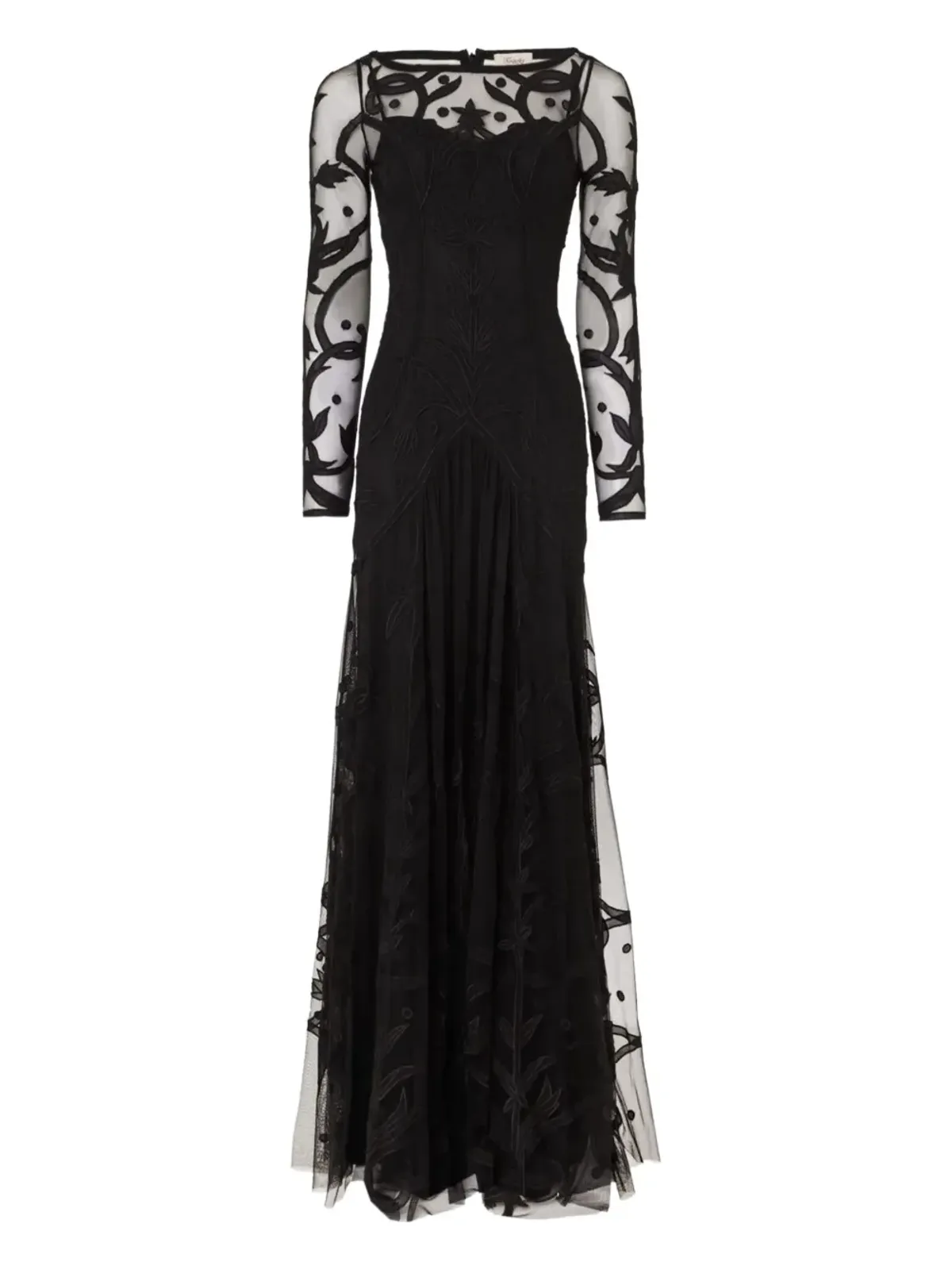 Temperley London フランシーヌ・タトゥー 花柄刺繍チュールドレス - 画像1