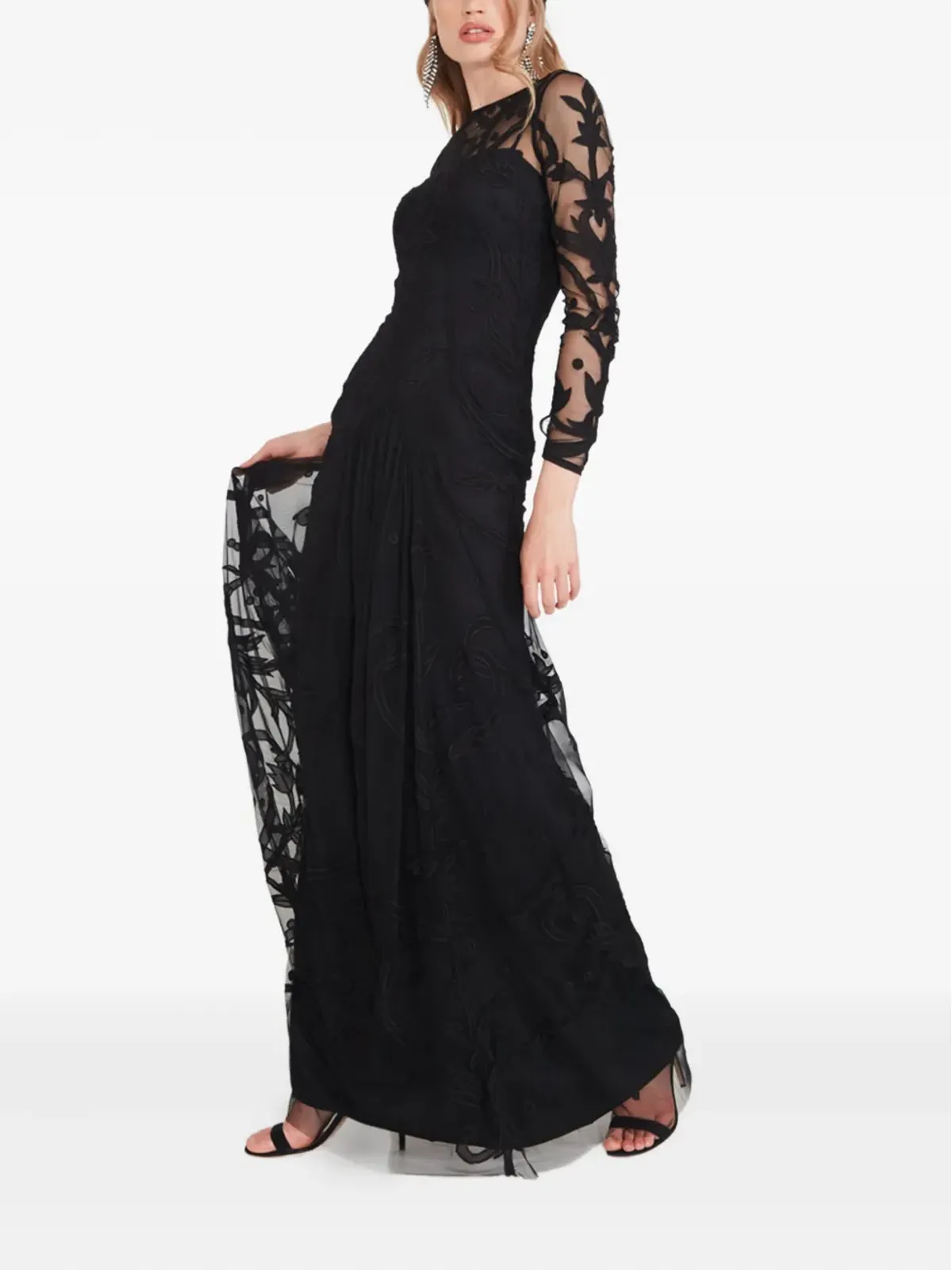 Temperley London フランシーヌ・タトゥー 花柄刺繍チュールドレス - 画像3