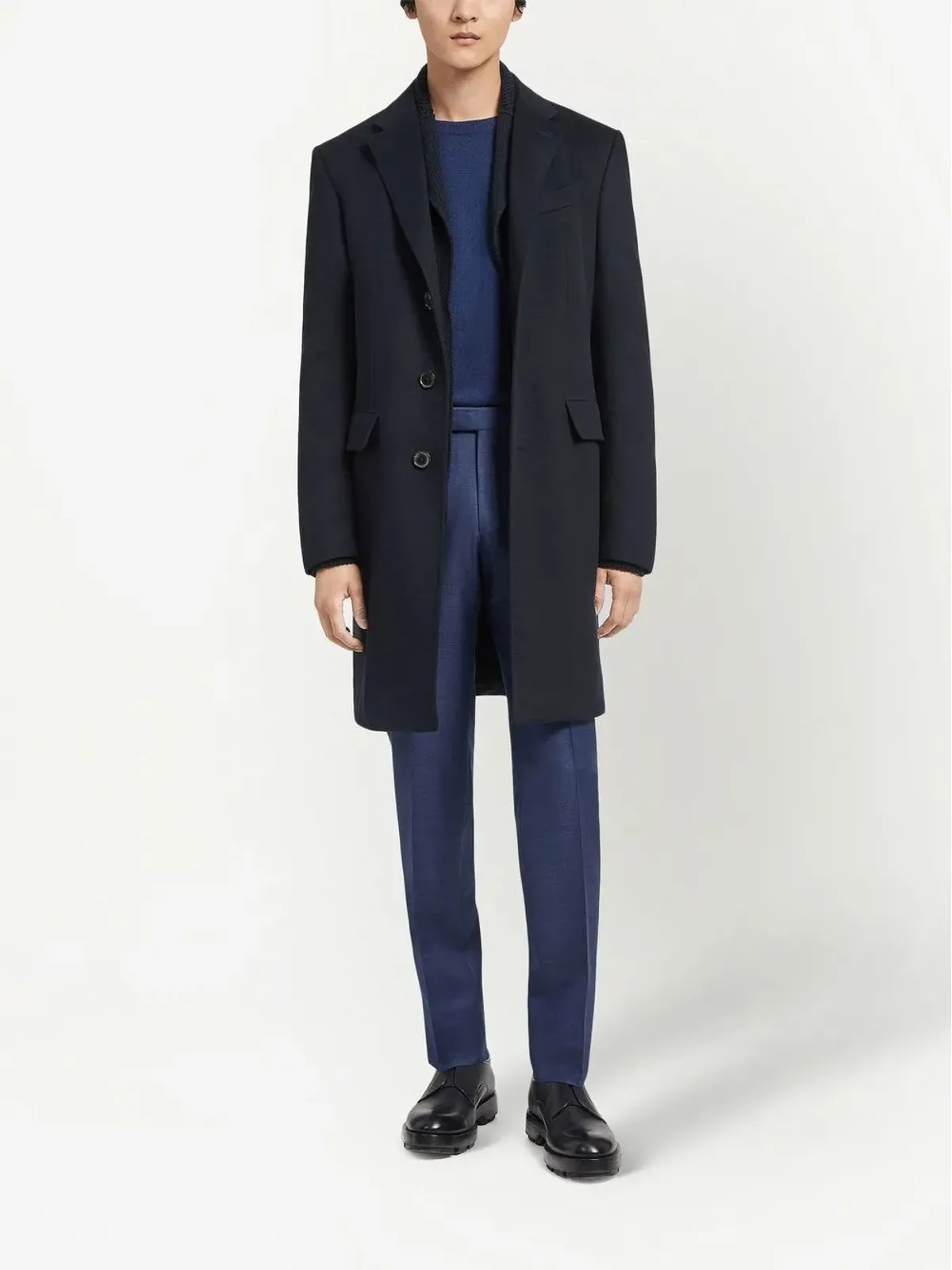 Zegna オアジ シングルブレスト カシミアコート - 画像2