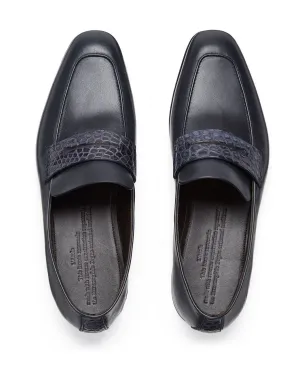 Zegna クロコダイル型押しディテール ローファー - サムネイル3