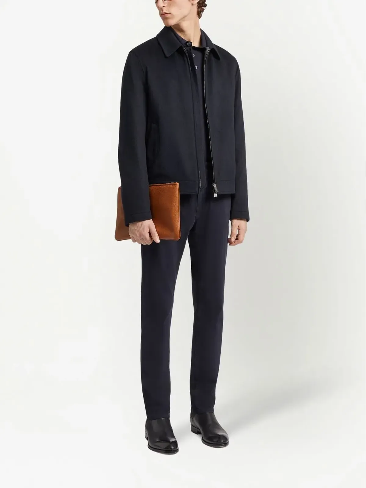 Zegna オアジ ジップアップ オーバージャケット - 画像2