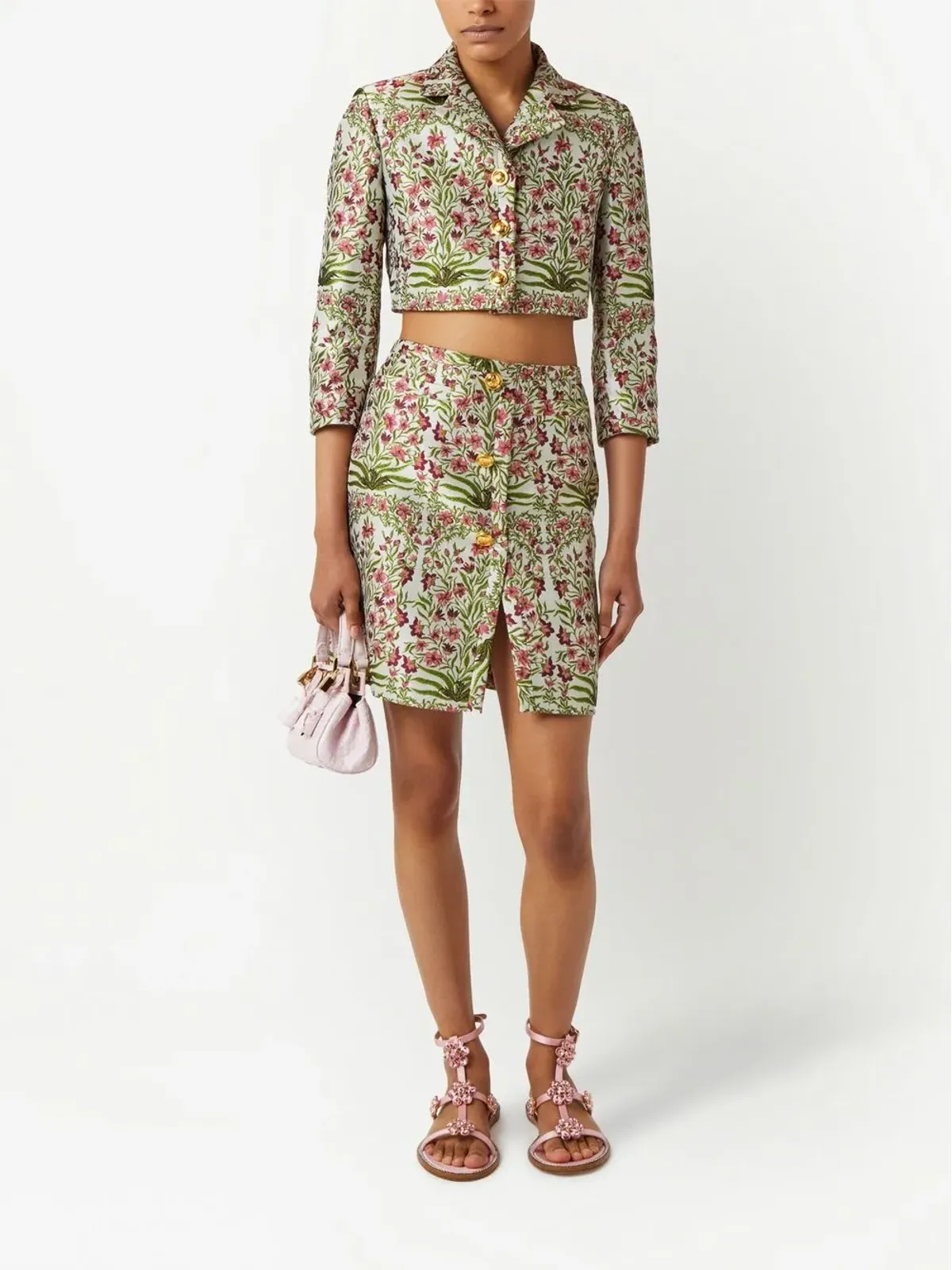 Giambattista Valli フローラルジャカード ミニスカート - 画像2