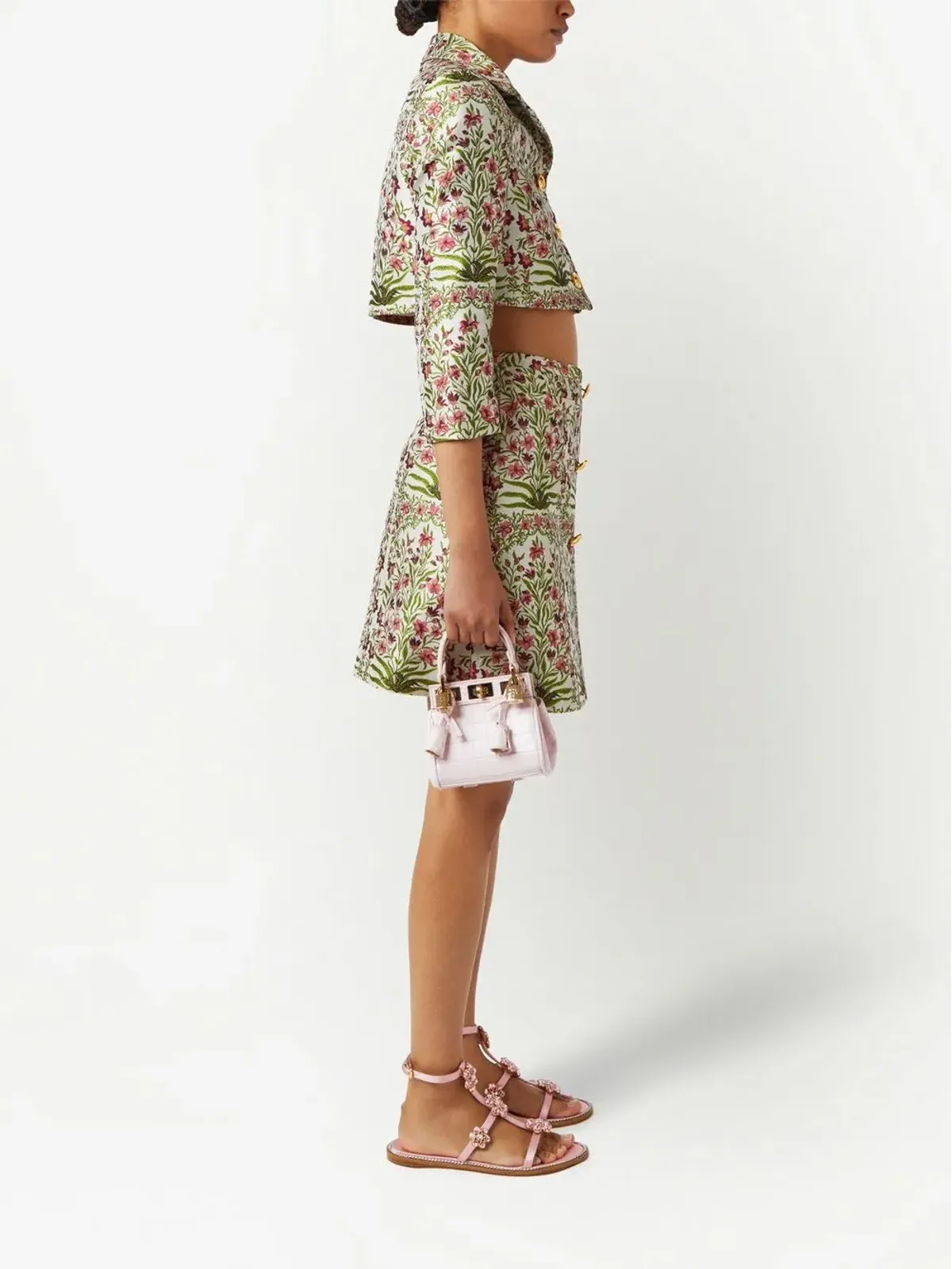 Giambattista Valli フローラルジャカード ミニスカート - 画像3
