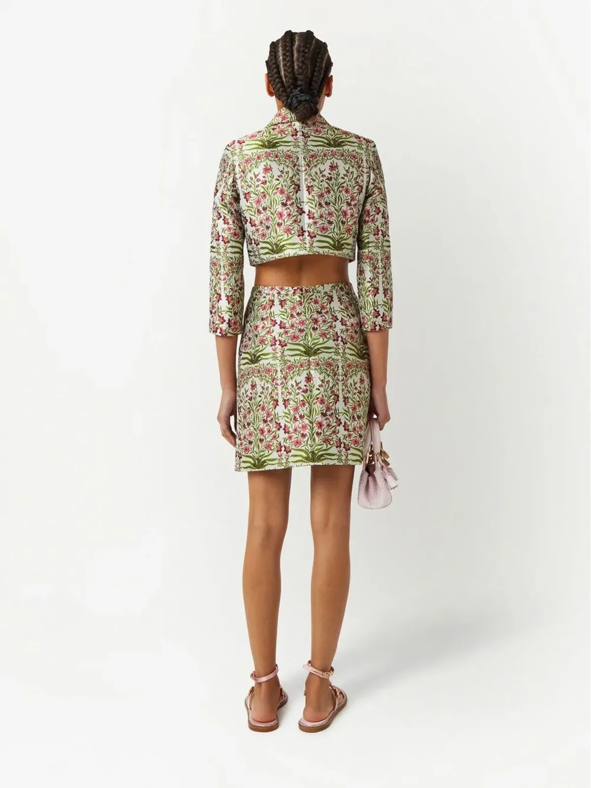 Giambattista Valli フローラルジャカード ミニスカート - 画像4