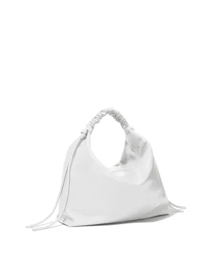 Proenza Schouler 大型ドローストリングレザーショルダーバッグ - White - サムネイル5