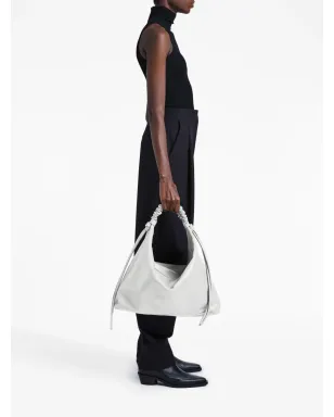 Proenza Schouler 大型ドローストリングレザーショルダーバッグ - White - サムネイル2
