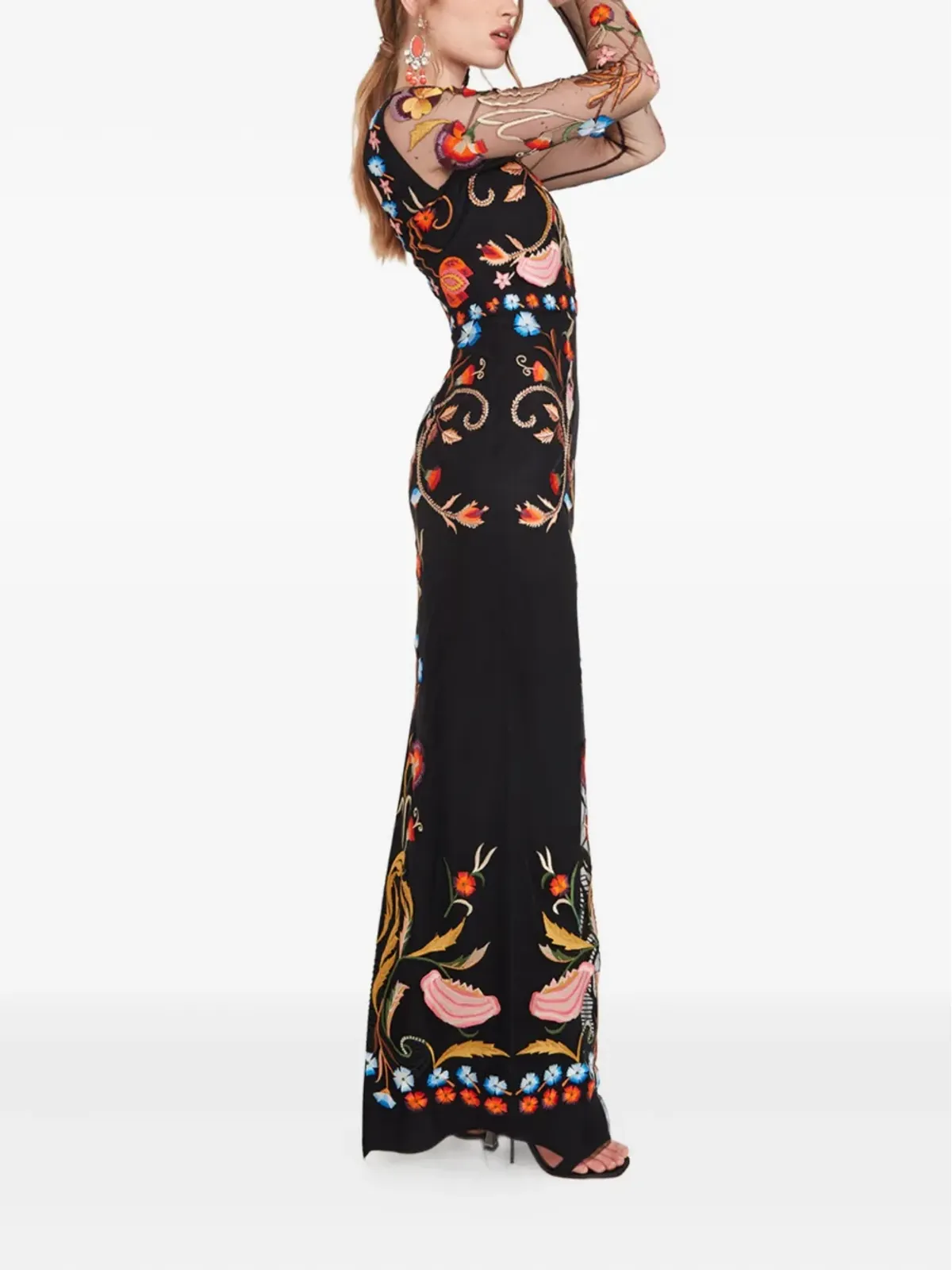 Temperley London 花柄刺繍ドレス - 画像3