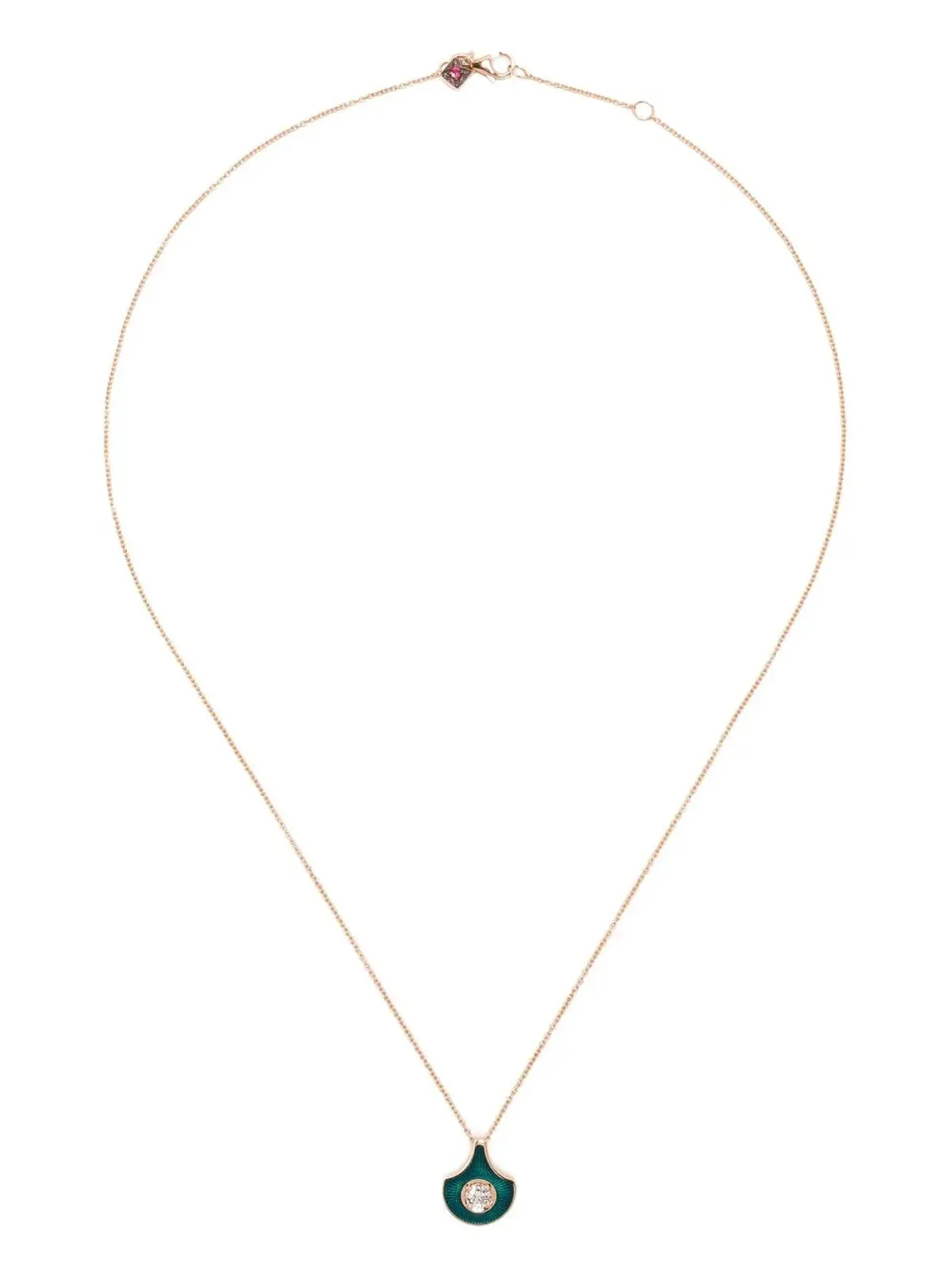 Selim Mouzannar 18kt ローズゴールド Fish For Love ダイヤモンド ネックレス - 画像3