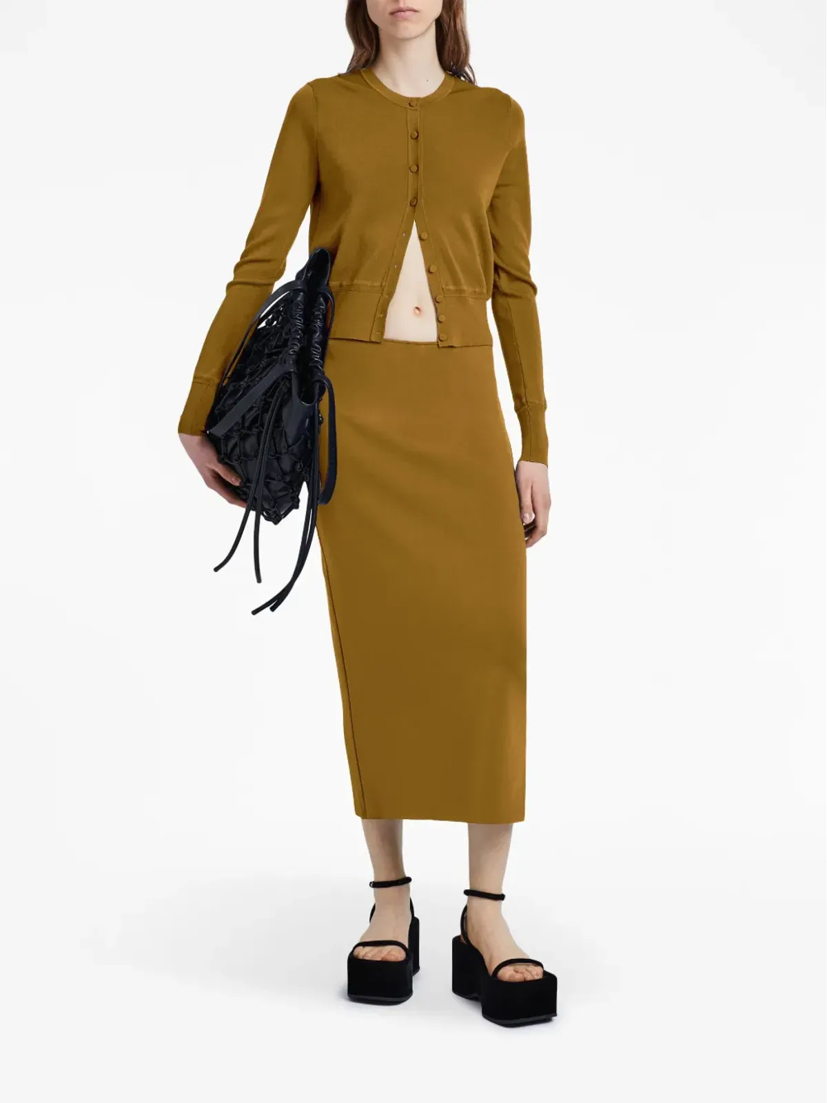 Proenza Schouler ラウンドネック ボタンアップ カーディガン - 画像2