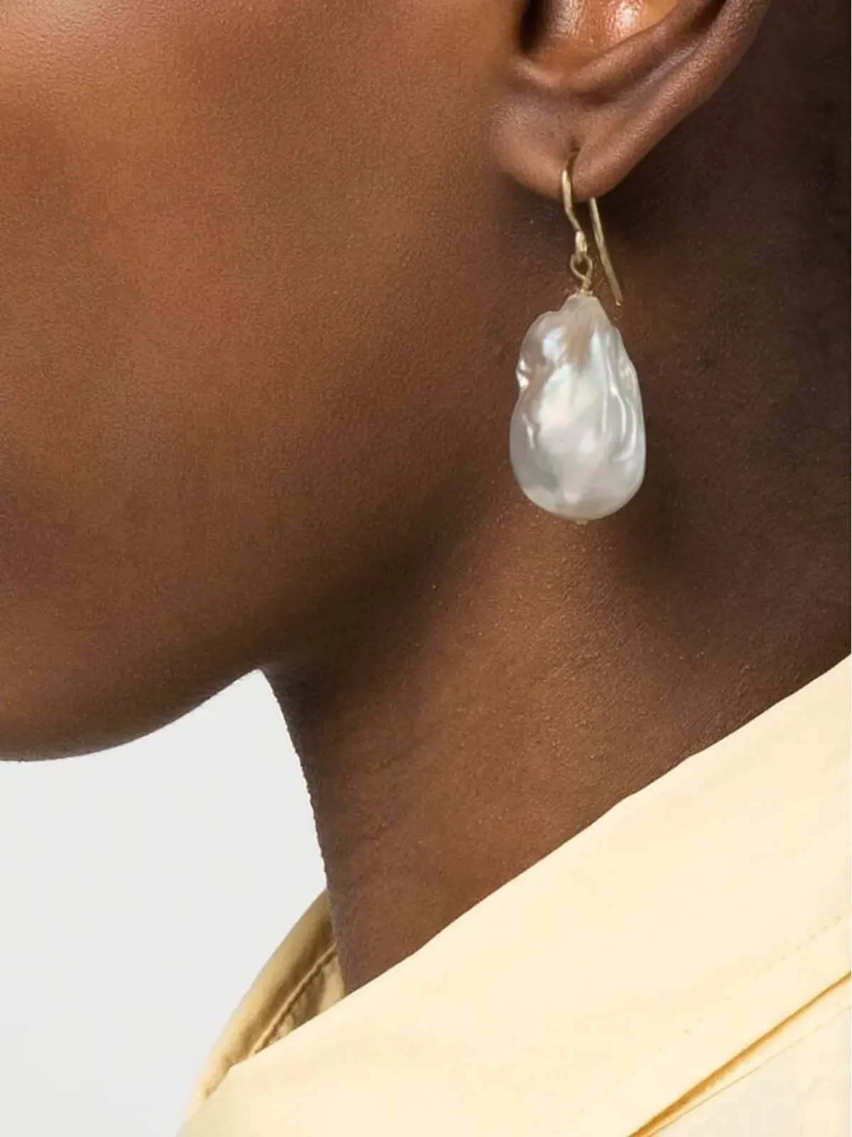 Jil Sander パールディテール ドロップピアス - 画像2