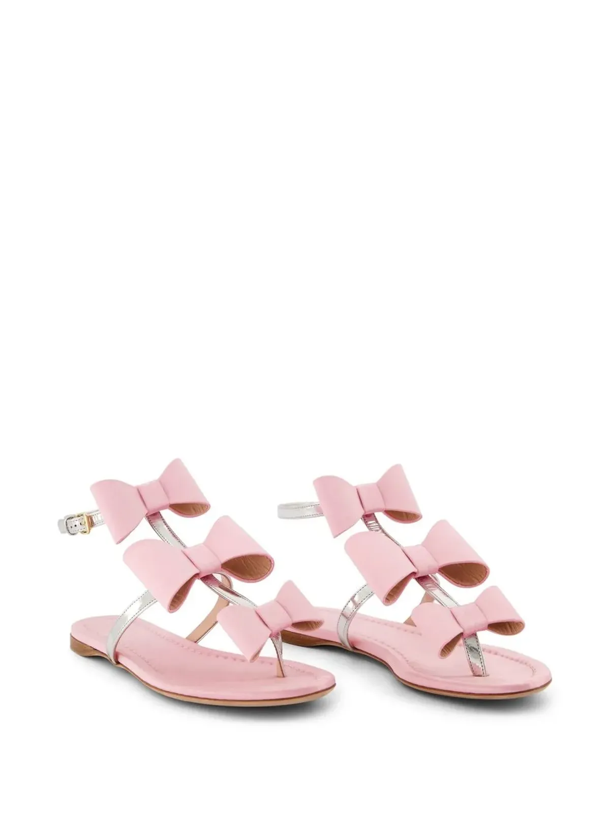 Giambattista Valli リボンディテール付きフラットサンダル - 画像2