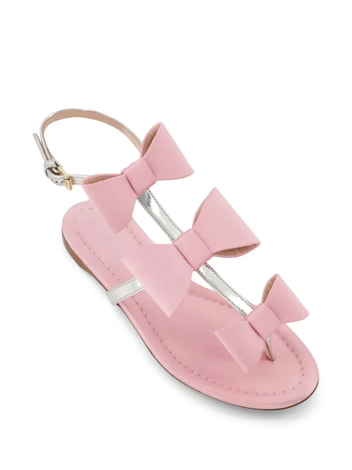 Giambattista Valli リボンディテール付きフラットサンダル - 画像4