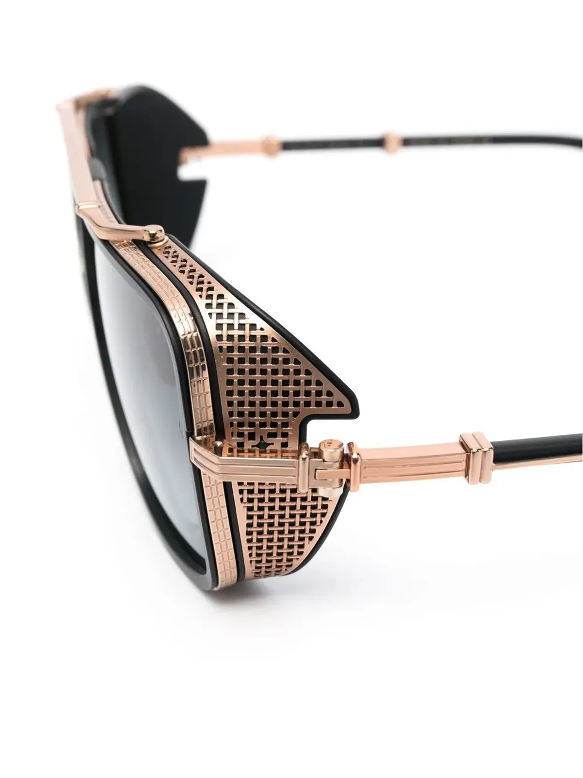 Balmain Eyewear オーバーサイズティントサングラス ブラック - 画像3