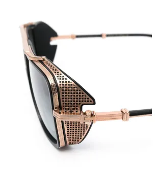 Balmain Eyewear オーバーサイズティントサングラス ブラック - サムネイル3