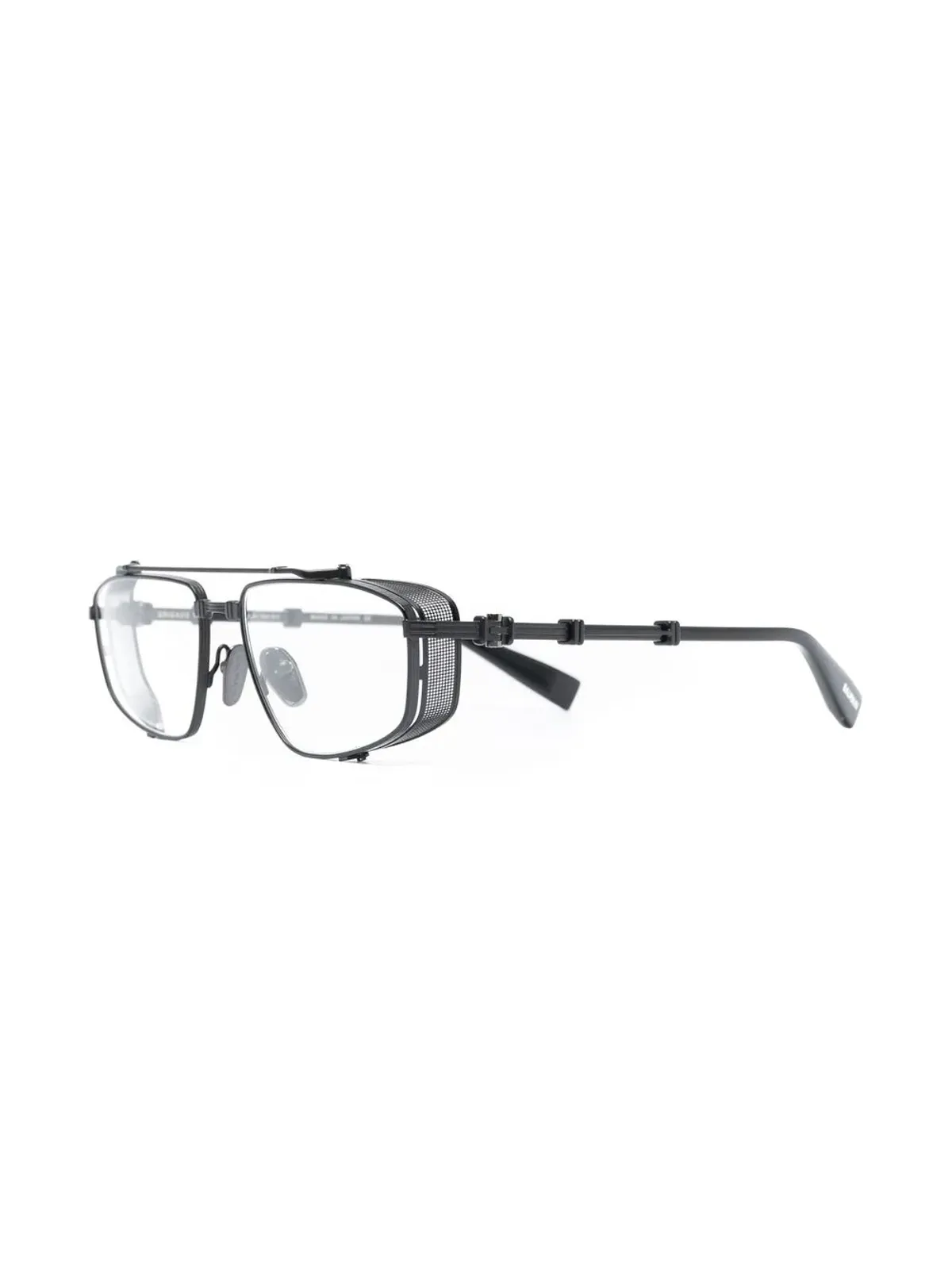 Balmain Eyewear クリアレンズ ロゴプレート眼鏡 - 画像2