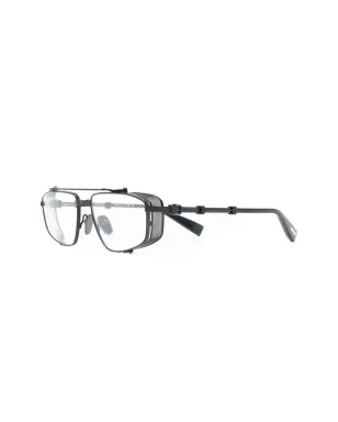 Balmain Eyewear クリアレンズ ロゴプレート眼鏡 - サムネイル2