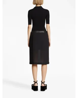 Proenza Schouler 半袖ニットポロボディスーツ - ブラック - サムネイル4