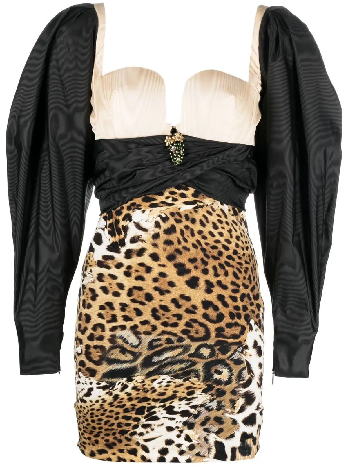 Roberto Cavalli レオパード柄ミニドレス - 画像1