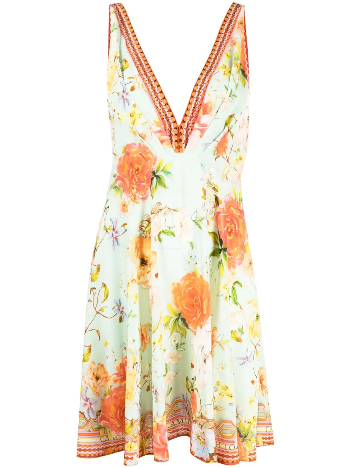 Camilla 花柄プリントVネックドレス - 画像1