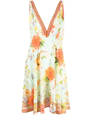 Camilla 花柄プリントVネックドレス - サムネイル1