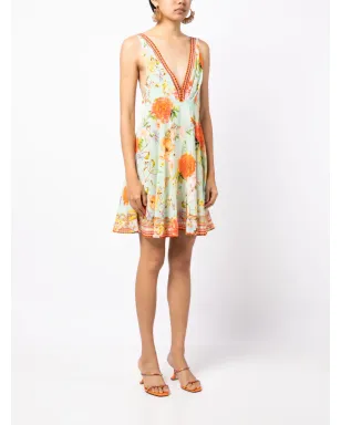 Camilla 花柄プリントVネックドレス - サムネイル3