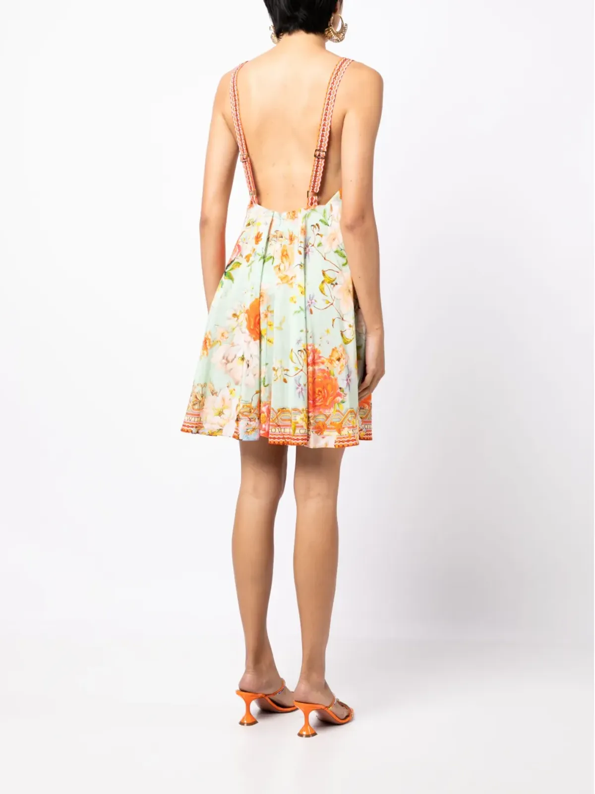 Camilla 花柄プリントVネックドレス - 画像4