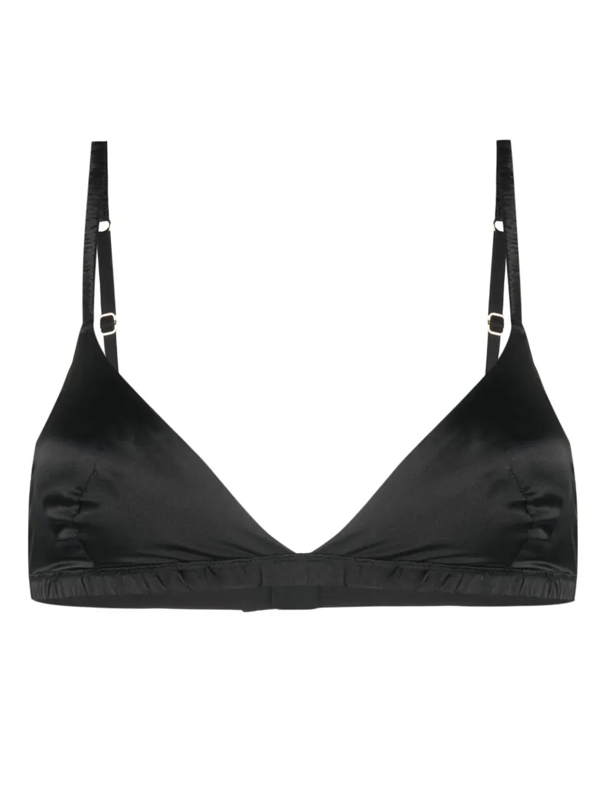 Maison Close シルク トライアングルカップ ブラ ブラック - 画像1