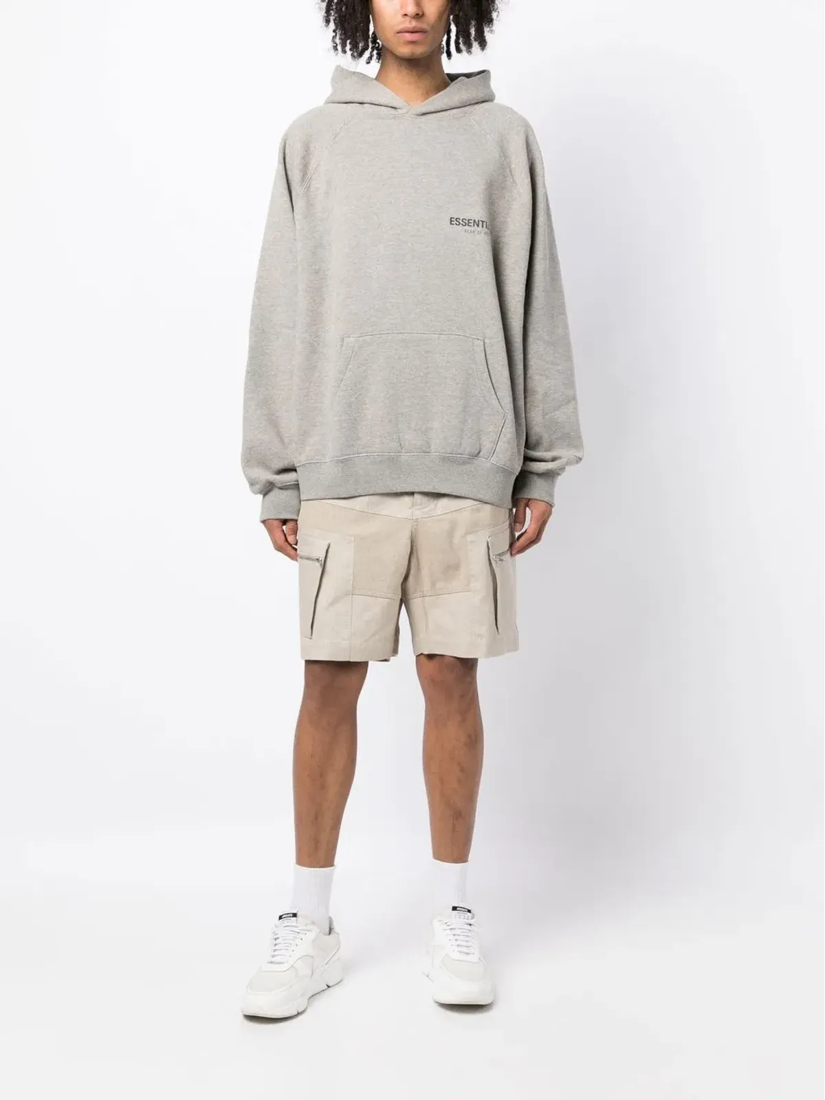 FEAR OF GOD ESSENTIALS chest logo-print detail hoodie - 画像2