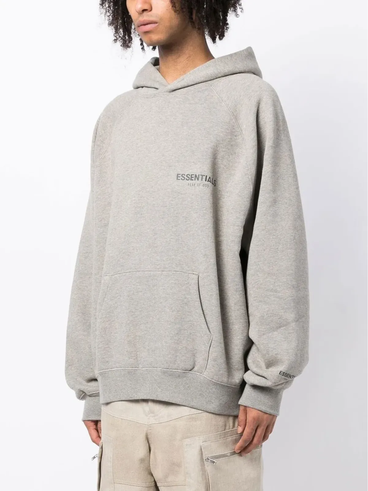 FEAR OF GOD ESSENTIALS chest logo-print detail hoodie - 画像3