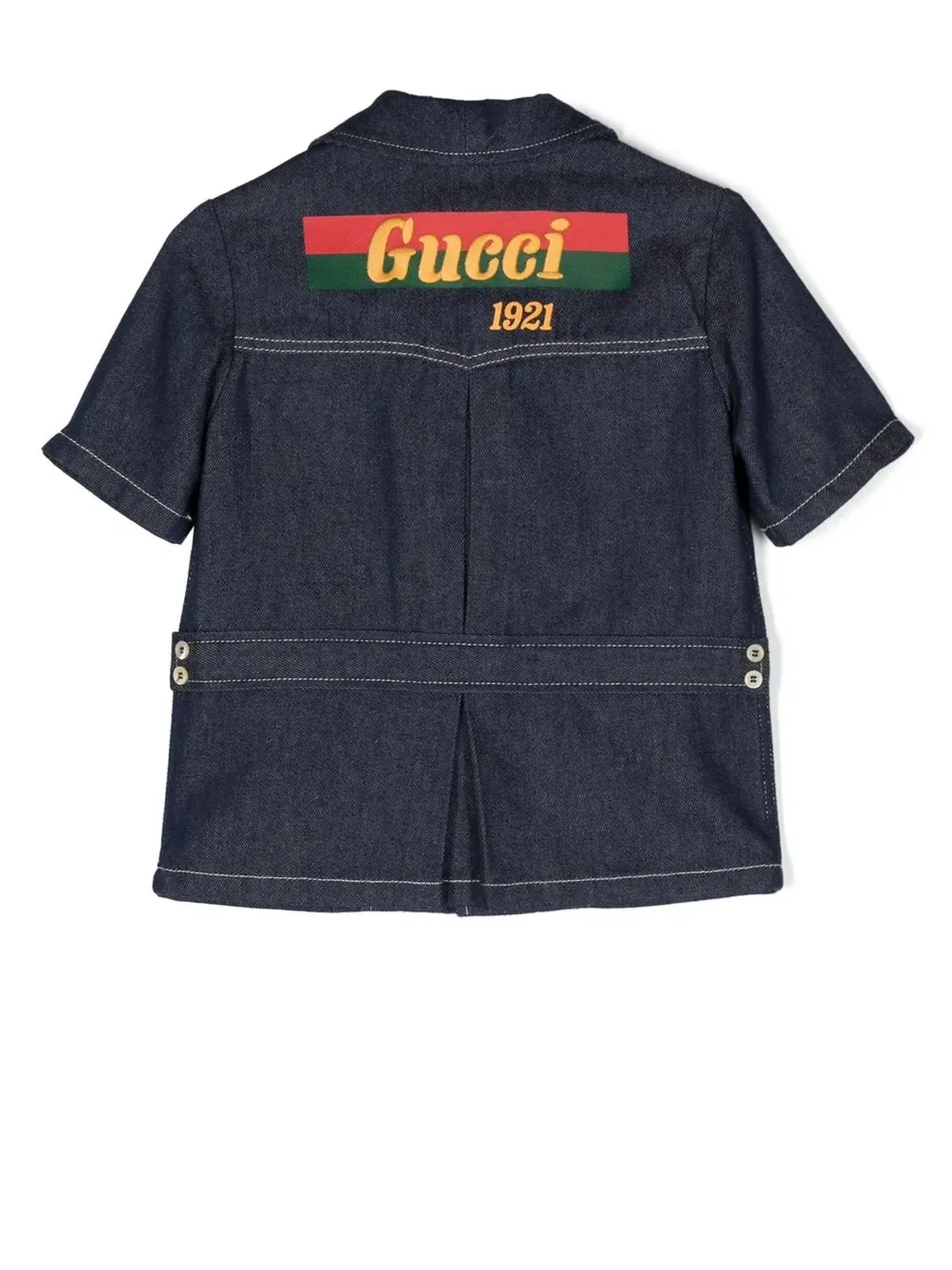 Gucci Kids ロゴパッチ デニムシャツ - 画像2