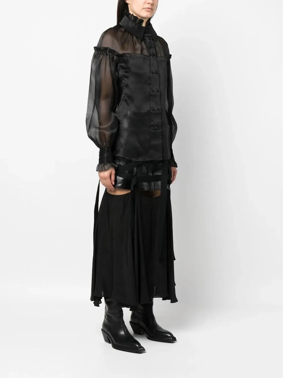 032c シアーパネルディテール ブラウス - 画像3