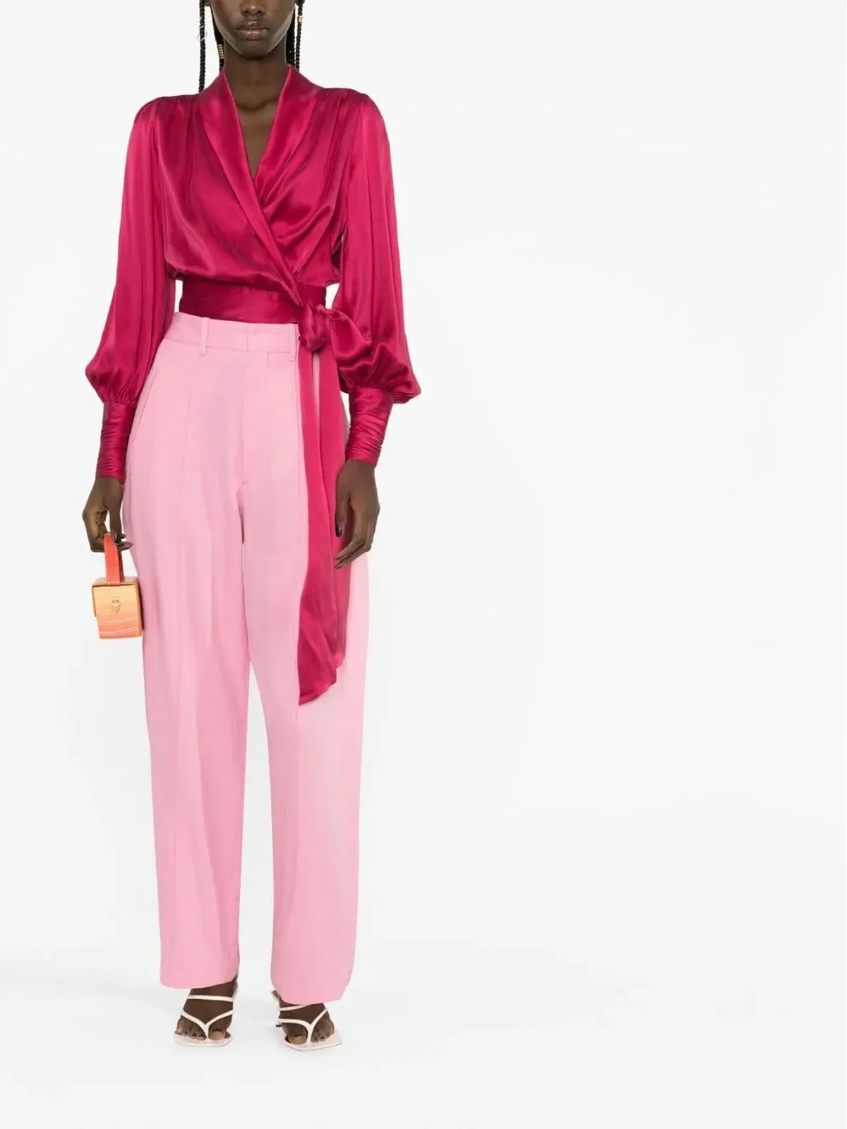 ISABEL MARANT Sopiavea テーラードパンツ ピンク - 画像2