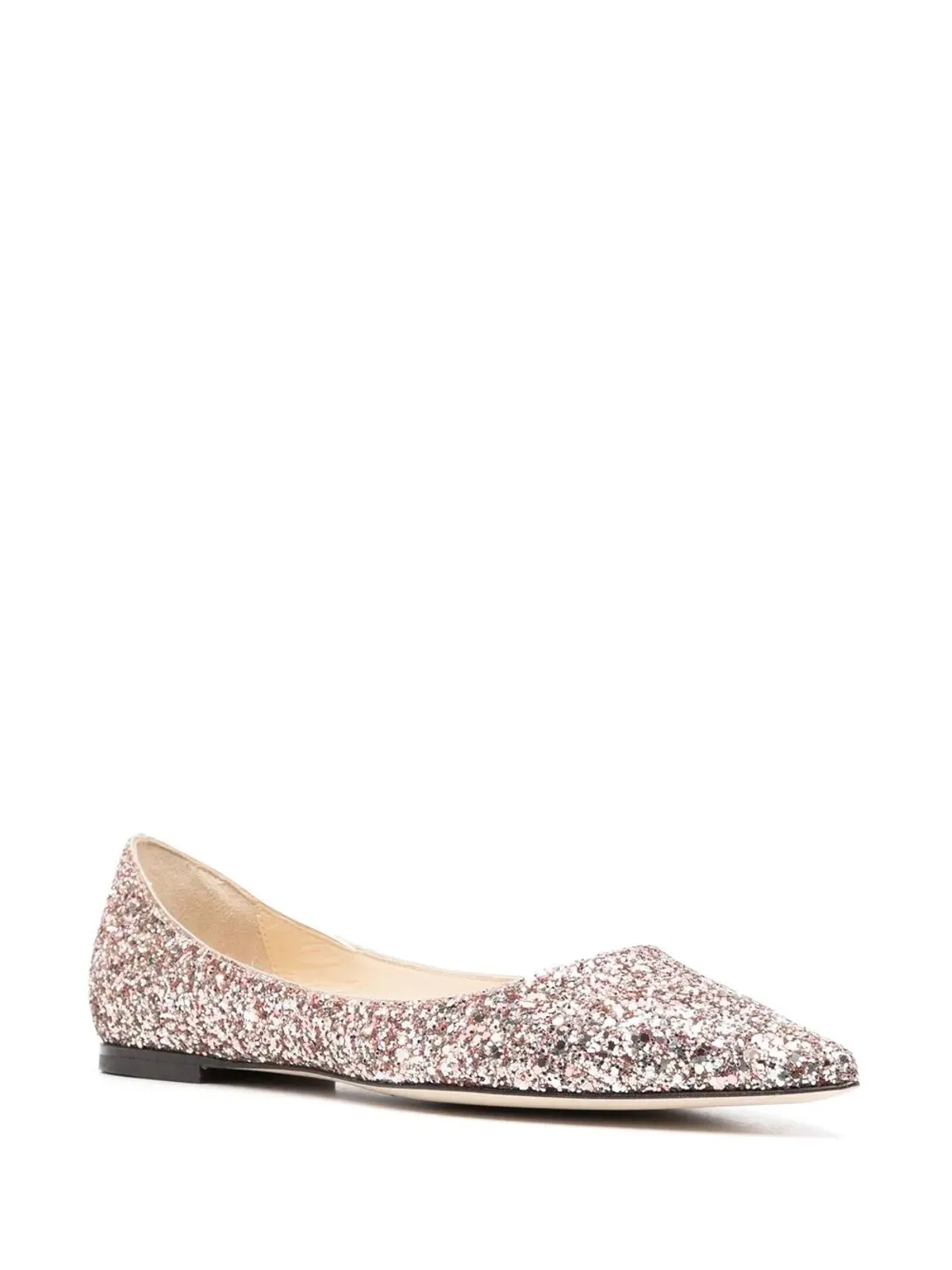 Jimmy Choo ロミー グリッター付き ポインテッドトゥ バレエフラット - 画像2