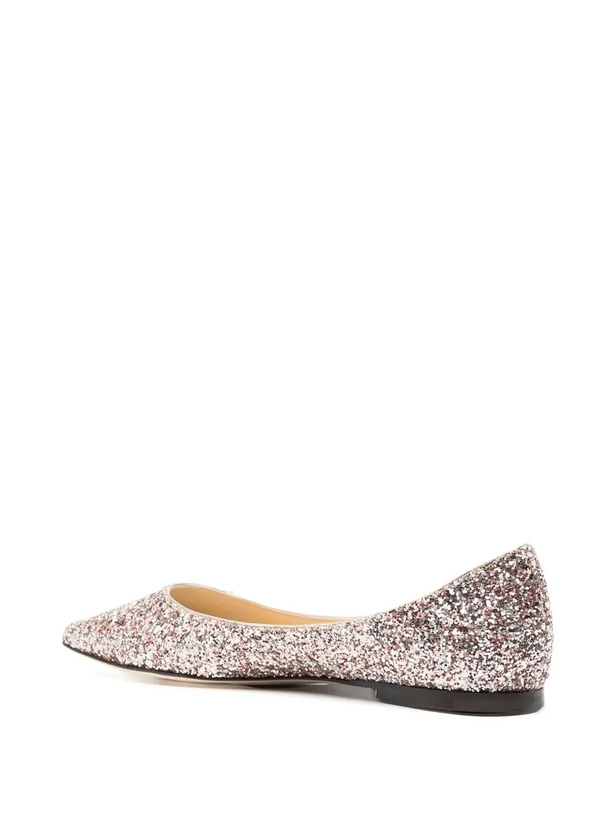 Jimmy Choo ロミー グリッター付き ポインテッドトゥ バレエフラット - 画像3