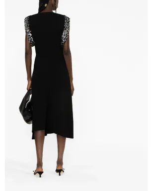 ISABEL MARANT Leronia スパンコール装飾ミディドレス ブラック - サムネイル4