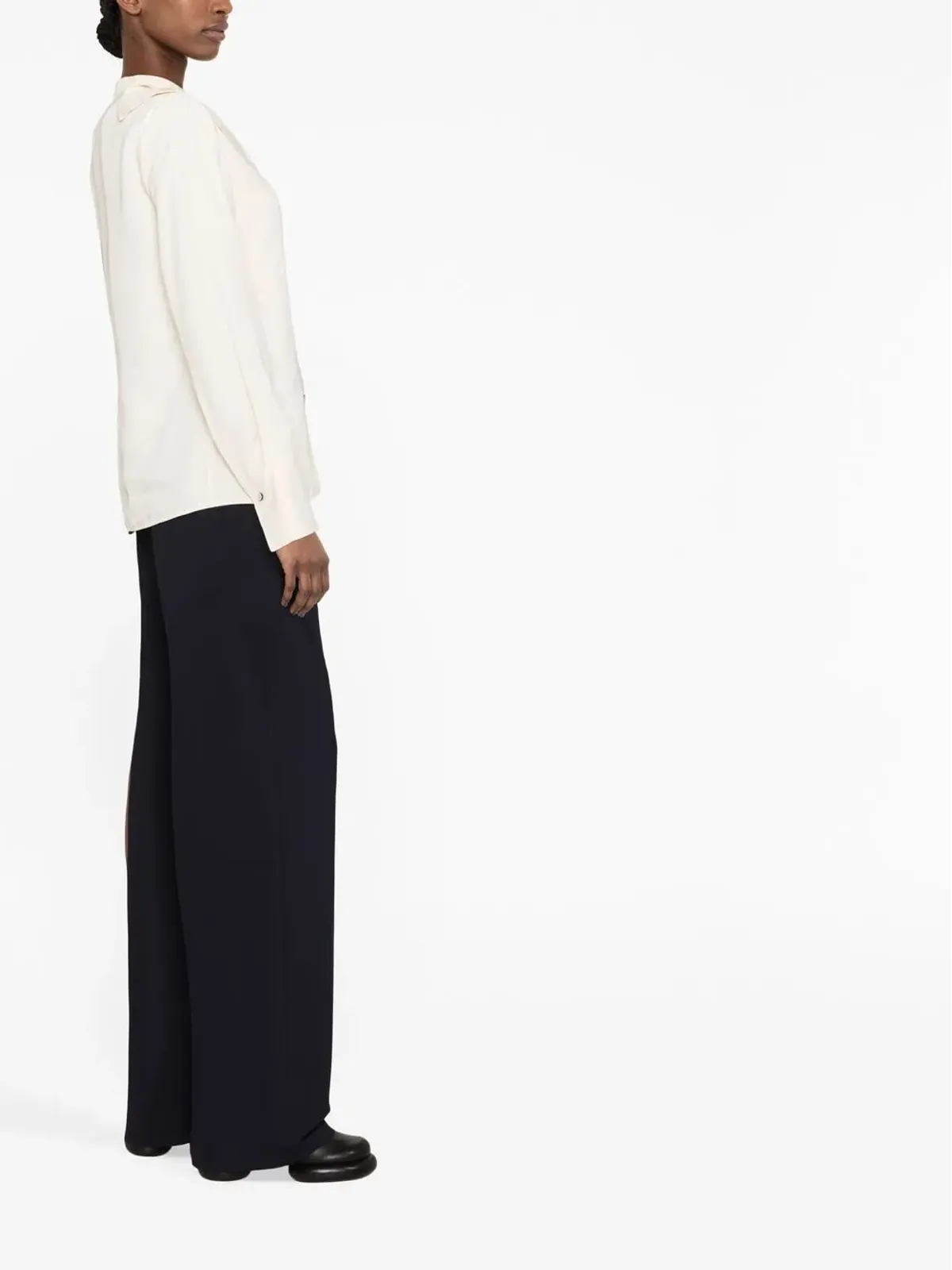 Jil Sander ボタンフロント サテンシャツ - 画像3