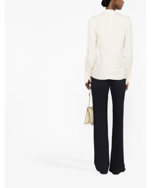Jil Sander ボタンフロント サテンシャツ - サムネイル4