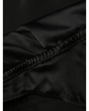 Maison Close V-neck silk bodysuit - Black - サムネイル3