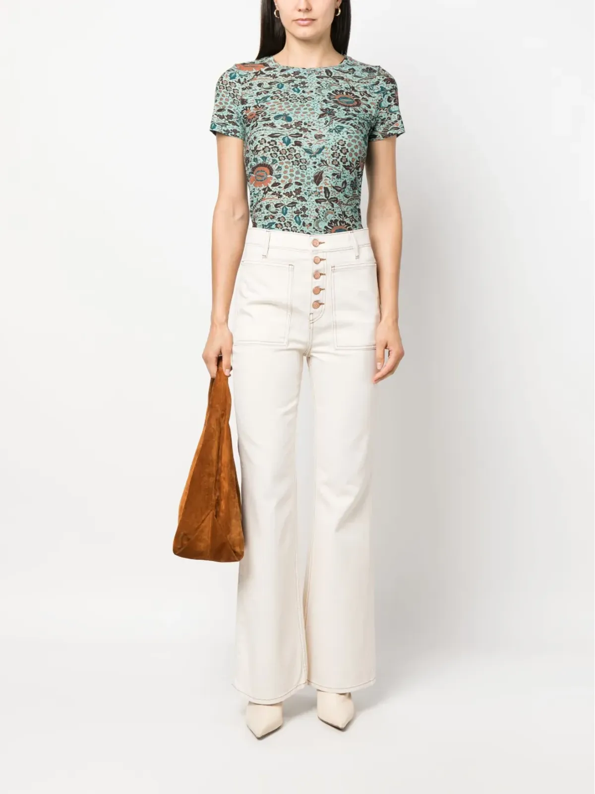 Ulla Johnson Estelle 半袖コットンTシャツ - 画像2