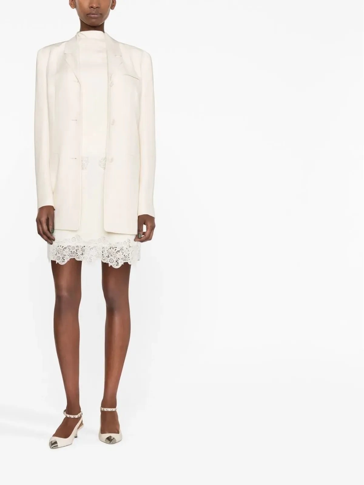 Chloé リブ編みニット レーストリム ミニスカート - 画像2