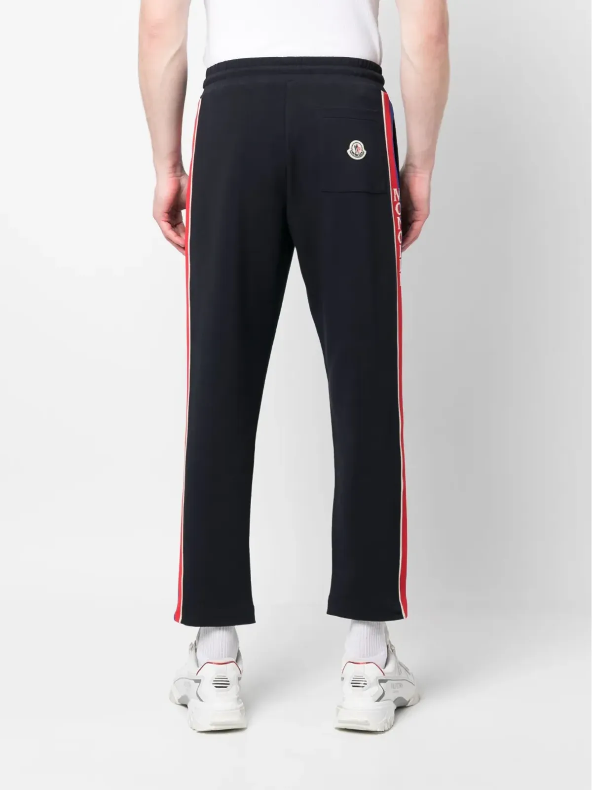 Moncler リア・ロゴパッチ・トラックパンツ ブルー - 画像4