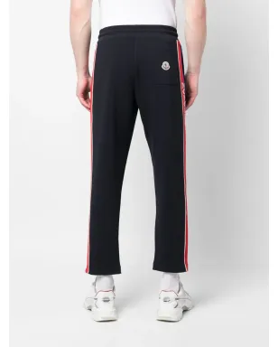 Moncler リア・ロゴパッチ・トラックパンツ ブルー - サムネイル4
